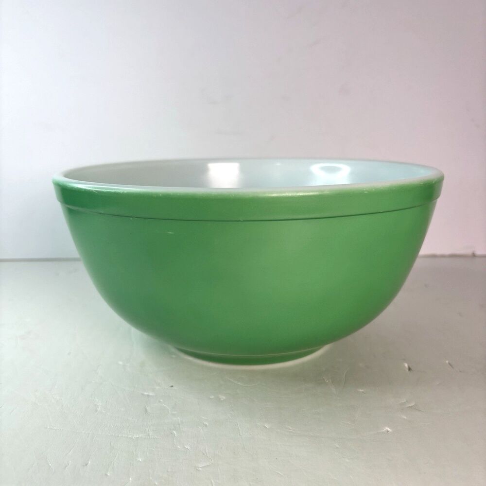 PYREX Green Primary Bowl 403 Corning Factory A-28 Vintage Made in USA 1945-1950